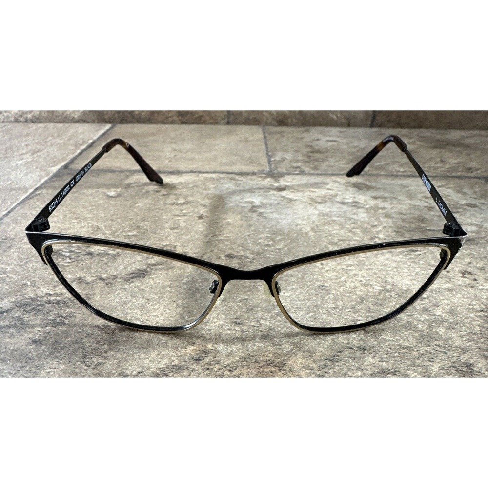 Steve Madden SMW 01 Black/Gold Tortoise Tips Eyeglasses Frame 53-15-140-38mm
